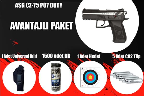 ASG CZ 75 P-07 Duty Blowback Çift Renk Avantaj Paket