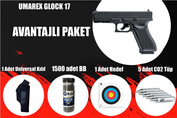 Umarex Glock 17 Airgun Blowbackli Avantaj Paket